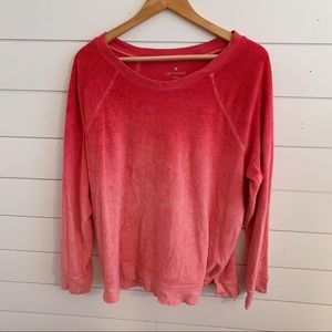 American Eagle | Terry Sweatshirt | Ombré Pink